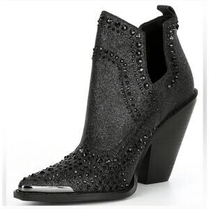 Gianni Bini Bree's Rhinestone Metallic Western Booties US Size 7.5 Ladies